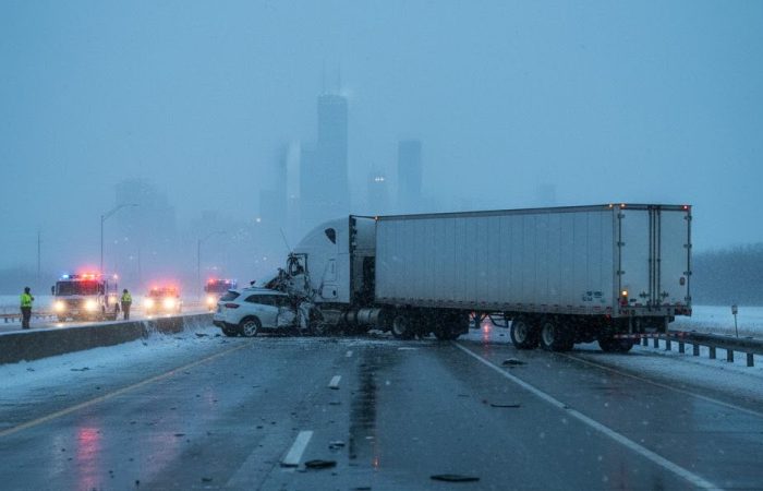 Main causes of semi-truck accidents in Illinois including driver and trucking company negligence