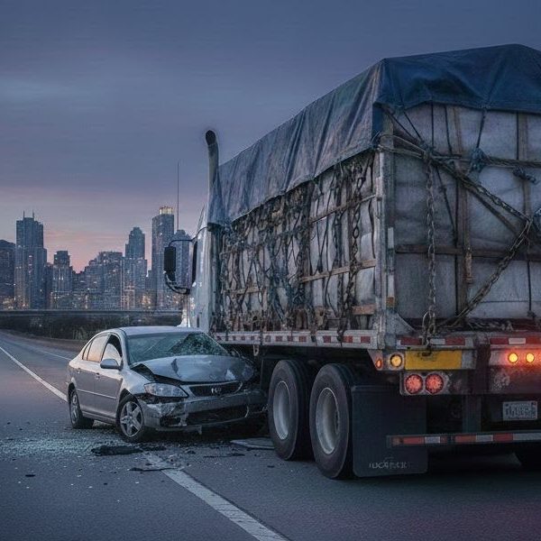 Truck accident caused by FMCSA regulation violationsSafety tips for traveling through the cold and snow in Illinois during winter driving conditions in Illinois involving a commercial semi-truck